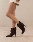 The Gina | Coffee Slouch Heel Bootie