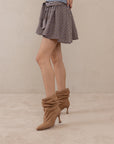 The Gina | Latte Slouch Heel Bootie