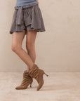 The Gina | Latte Slouch Heel Bootie