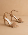 The Hadley | Almond Feather Heels