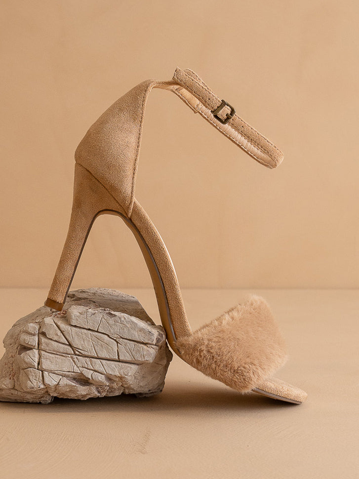 The Hadley | Almond Feather Heels