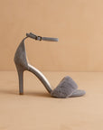 The Hadley | Grey Feather Heels