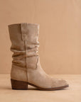 The Harrison | Almond Premium Faux Leather Slouch Western Boot