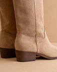 The Harrison | Almond Premium Faux Leather Slouch Western Boot