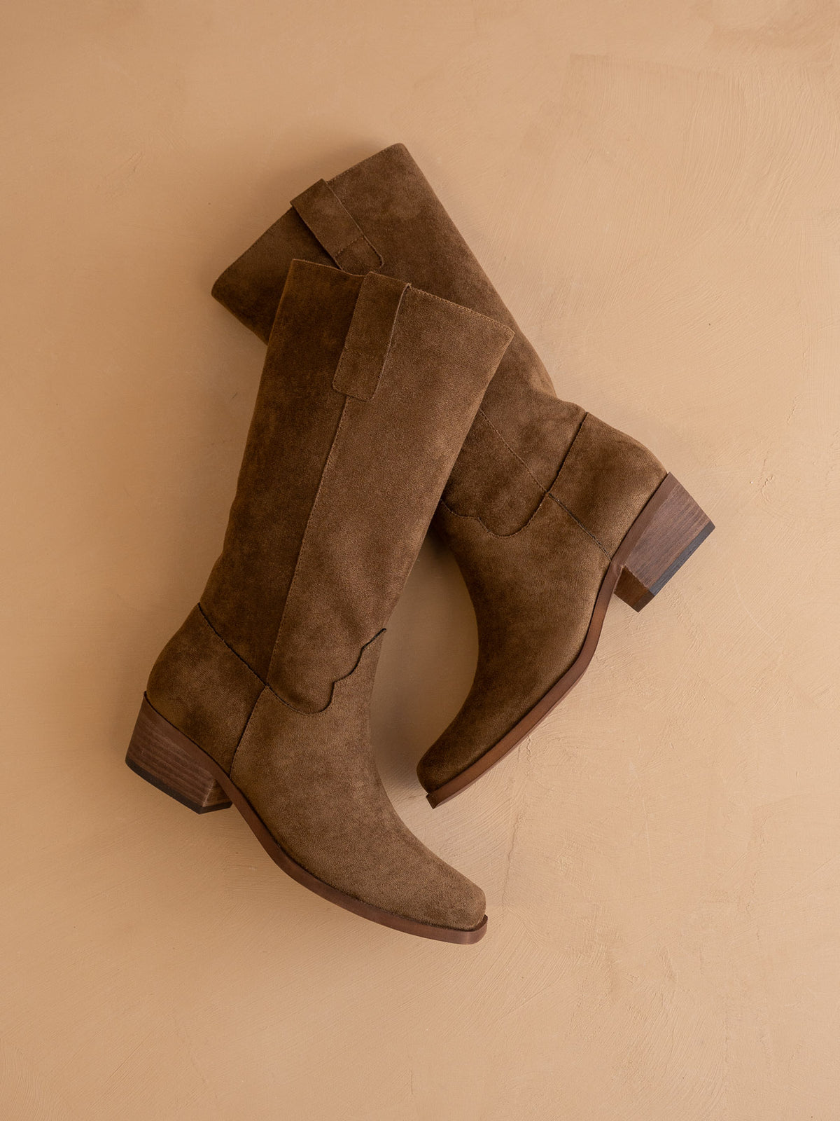The Harrison | Brown Premium Faux Leather Slouch Western Boot