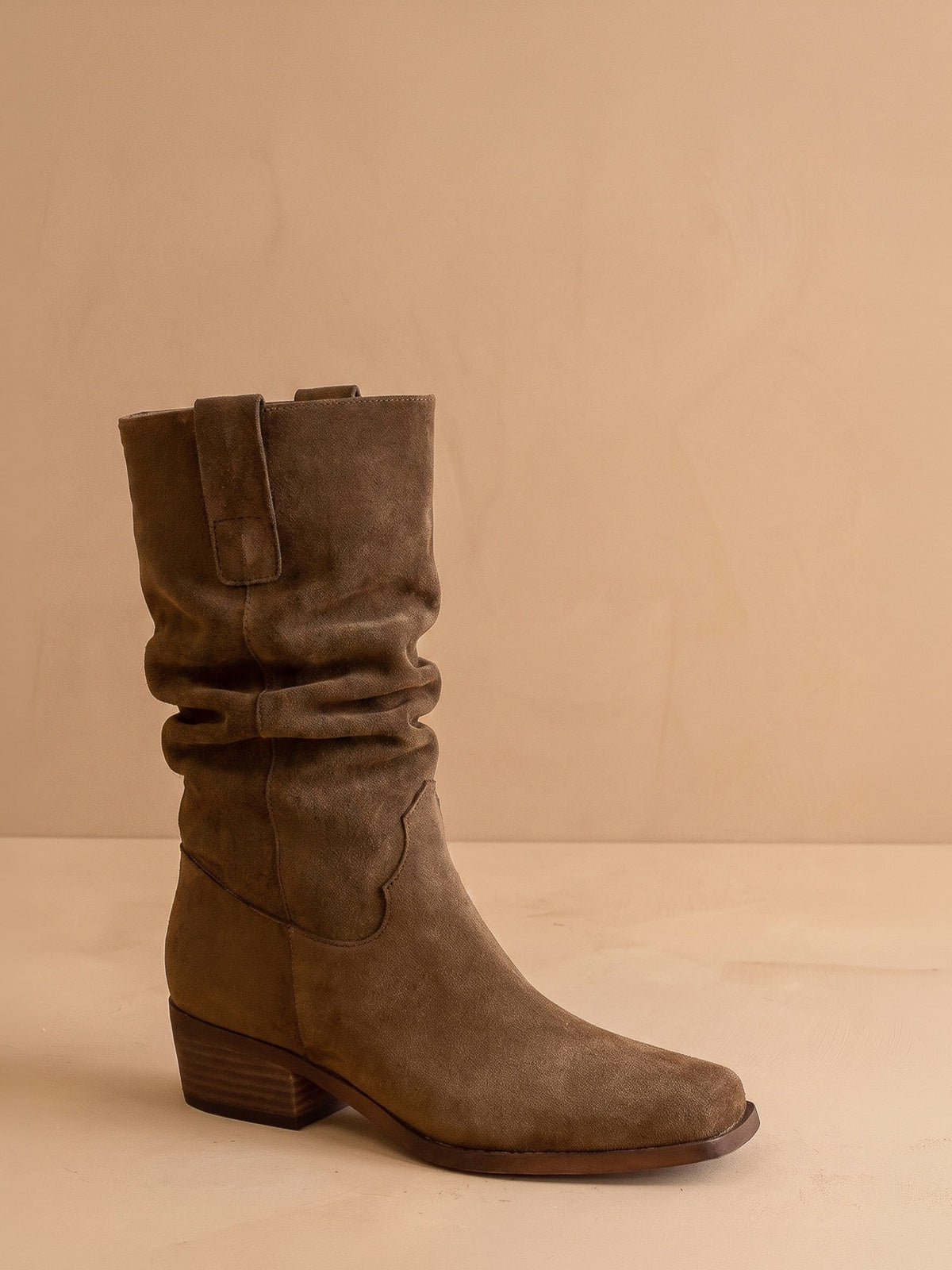 The Harrison | Brown Premium Faux Leather Slouch Western Boot