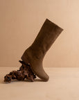 The Harrison | Brown Premium Faux Leather Slouch Western Boot