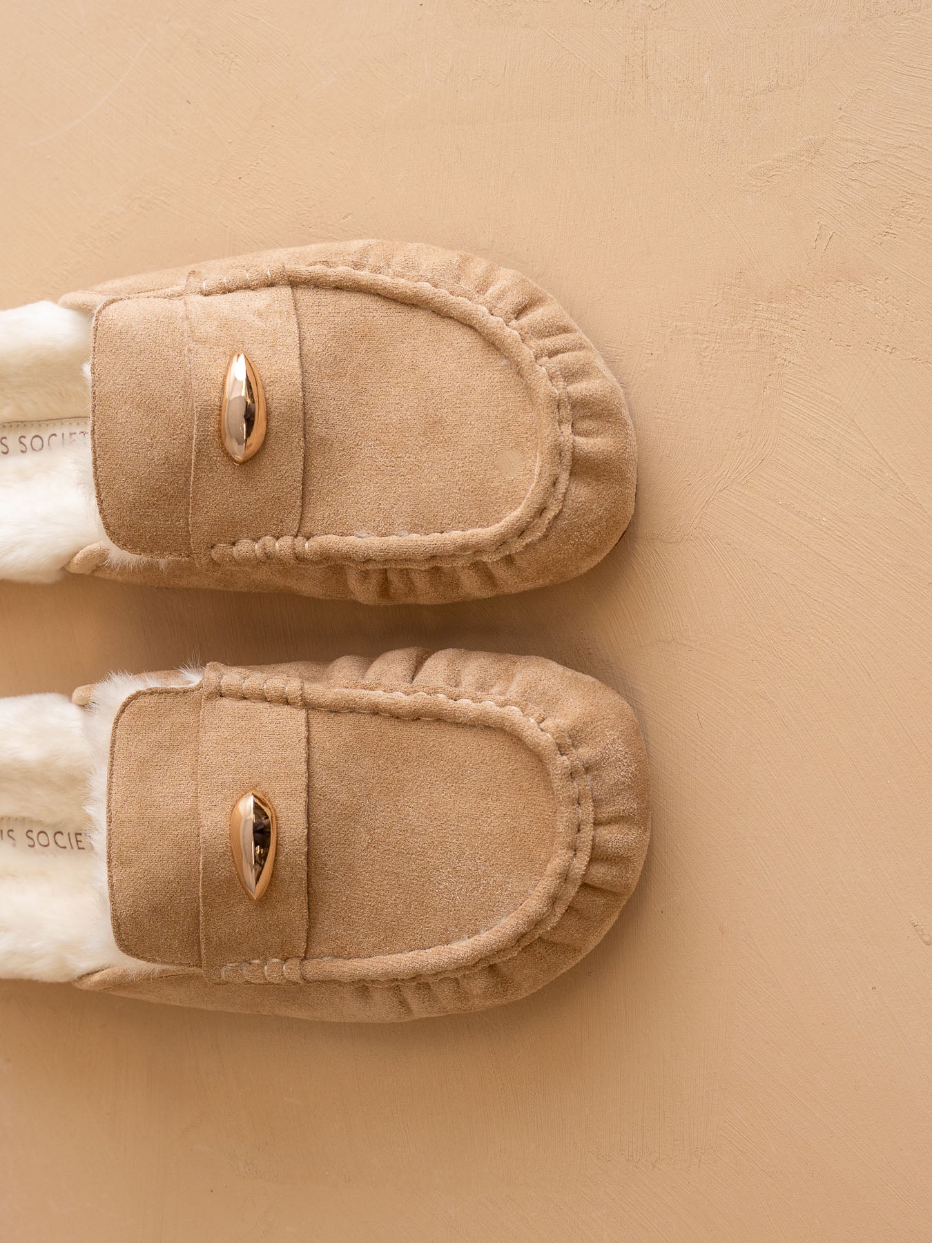 The Hayden | Almond Fur Lined Mule Loafer