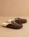 The Hayden | Coffee Fur Lined Mule Loafer