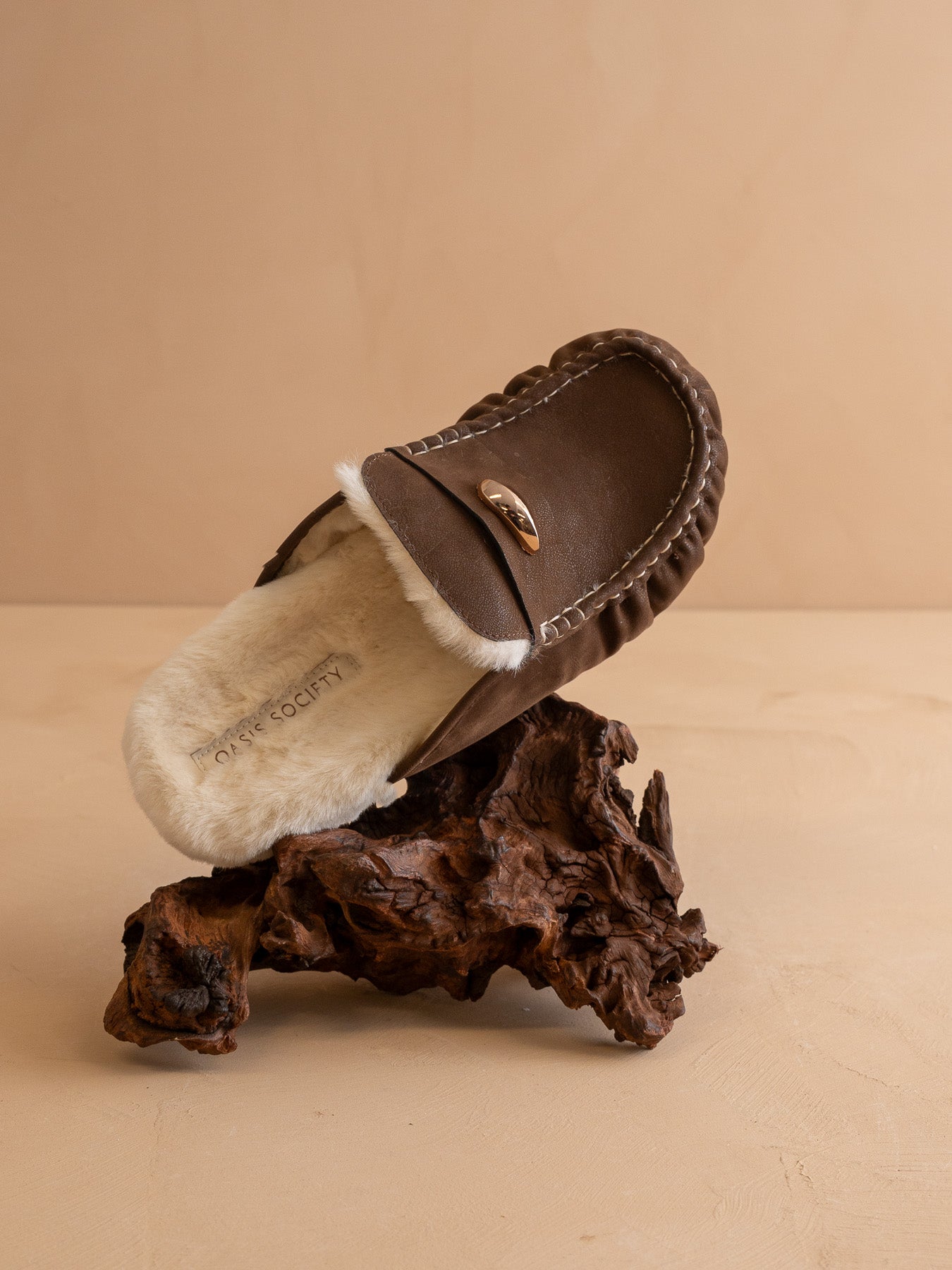 The Hayden | Coffee Fur Lined Mule Loafer