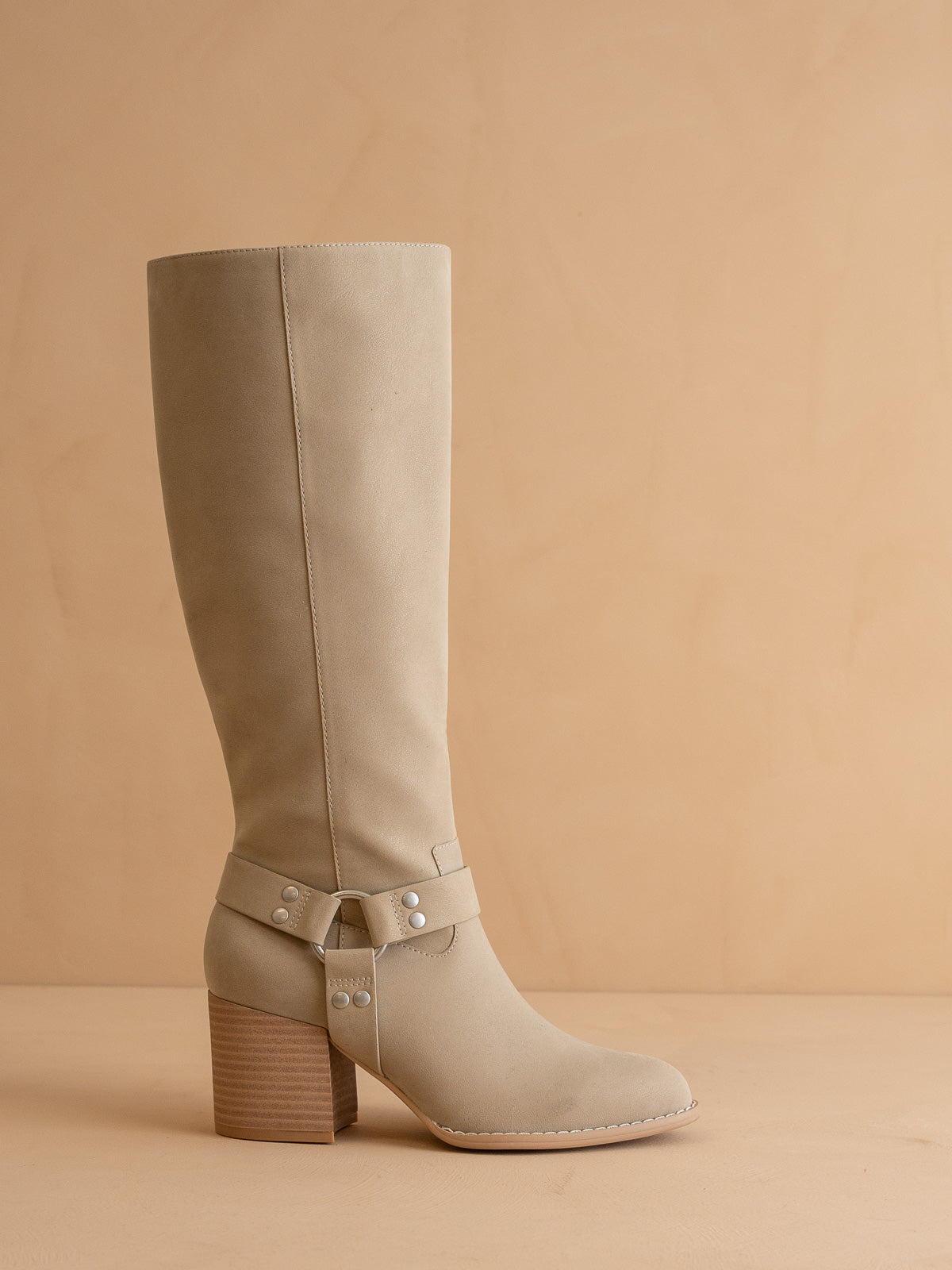 The Hollie | Taupe Knee High Bucket Boot