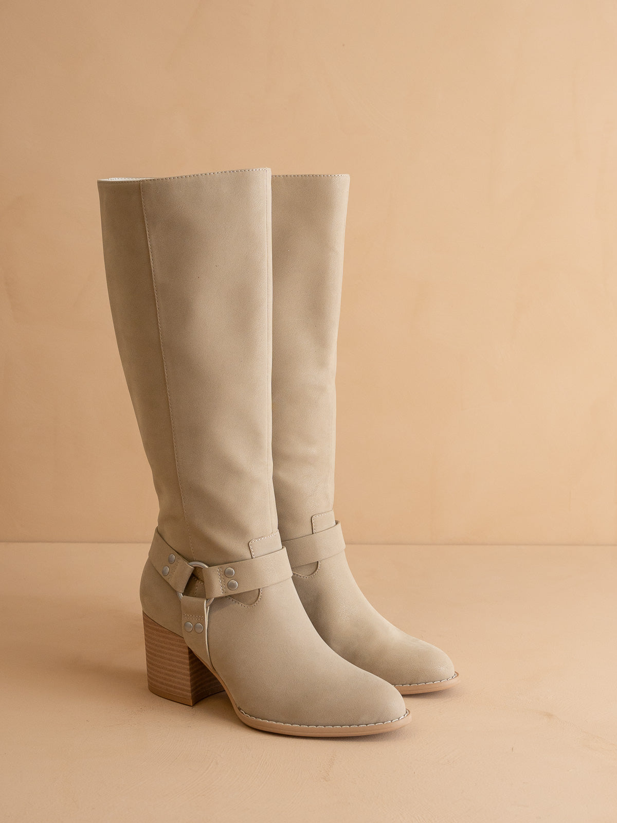 The Hollie | Taupe Knee High Bucket Boot