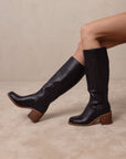 The Harriet | Black Tall Riding Boot