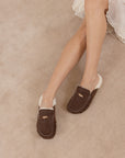 The Hayden | Coffee Fur Lined Mule Loafer