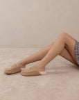 The Hayden | Almond Fur Lined Mule Loafer