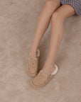 The Hayden | Almond Fur Lined Mule Loafer
