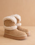 The Jobie | Almond Fur Platform Mini Boot