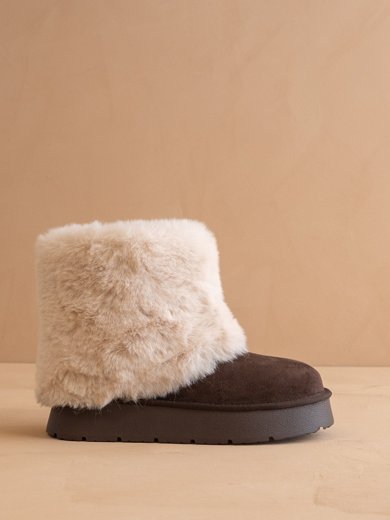 The Johanna | Coffee Fur Platform Boot