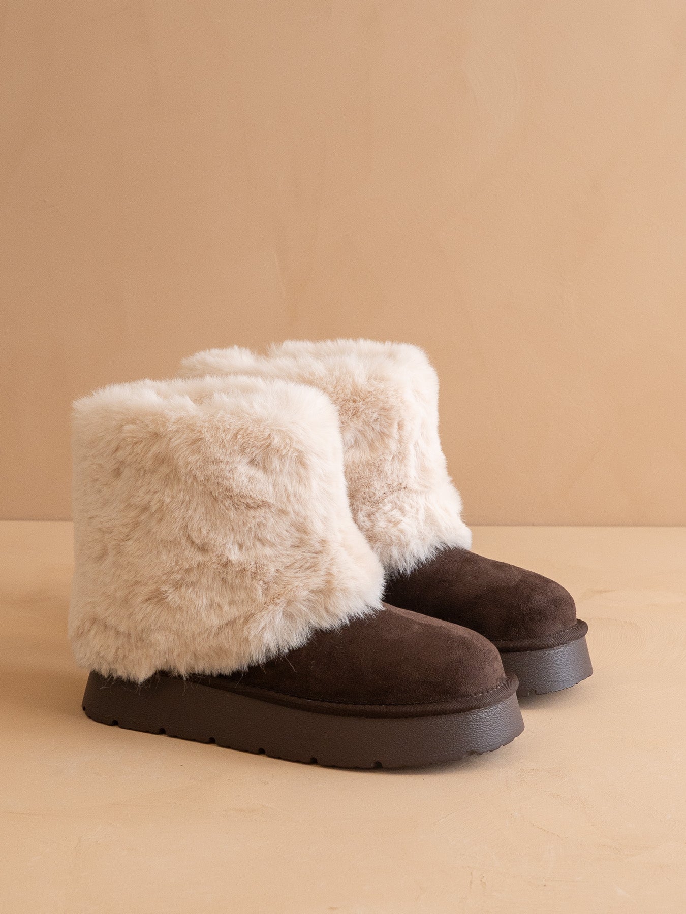 The Johanna | Coffee Fur Platform Boot
