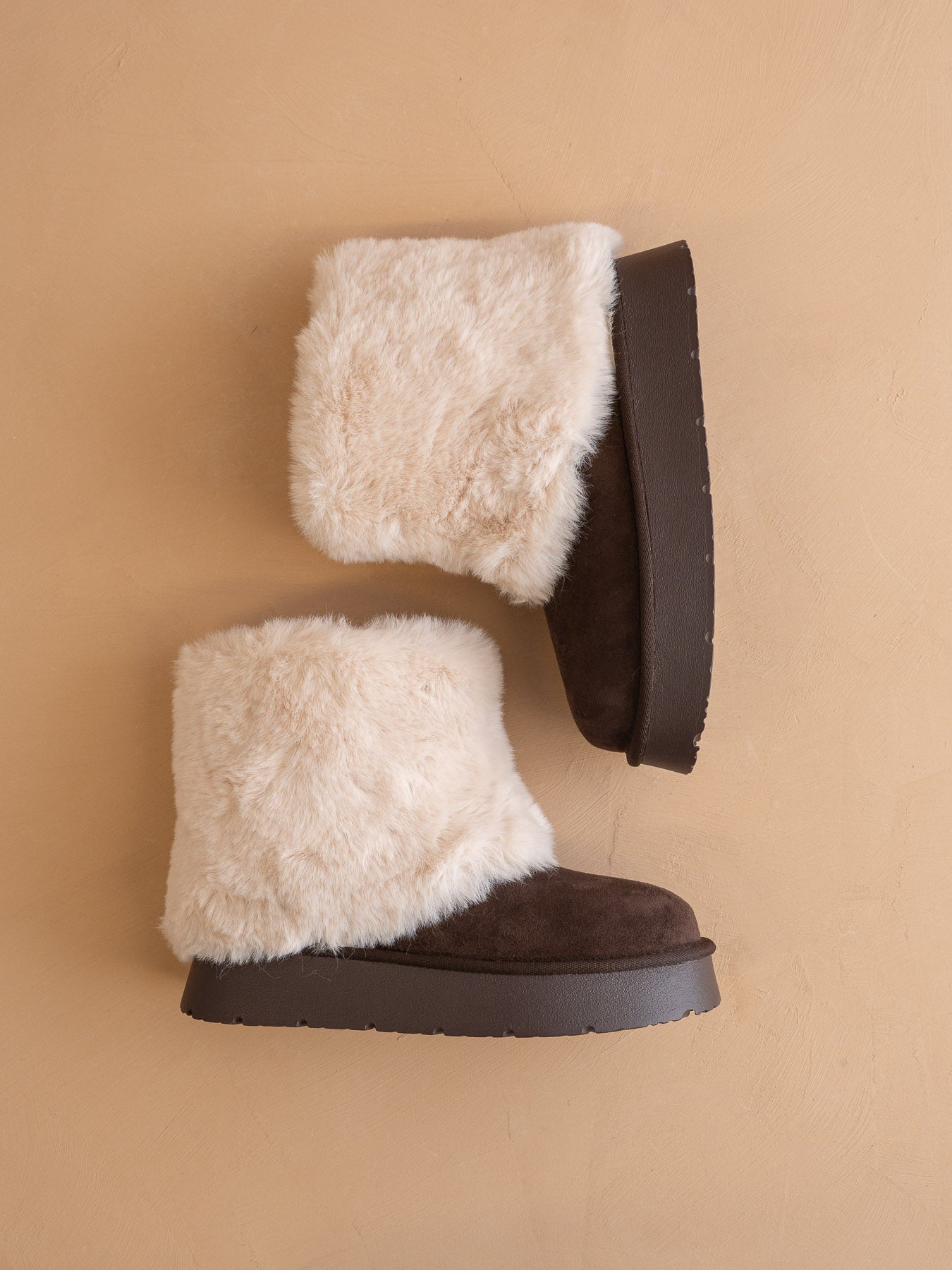 The Johanna | Coffee Fur Platform Boot