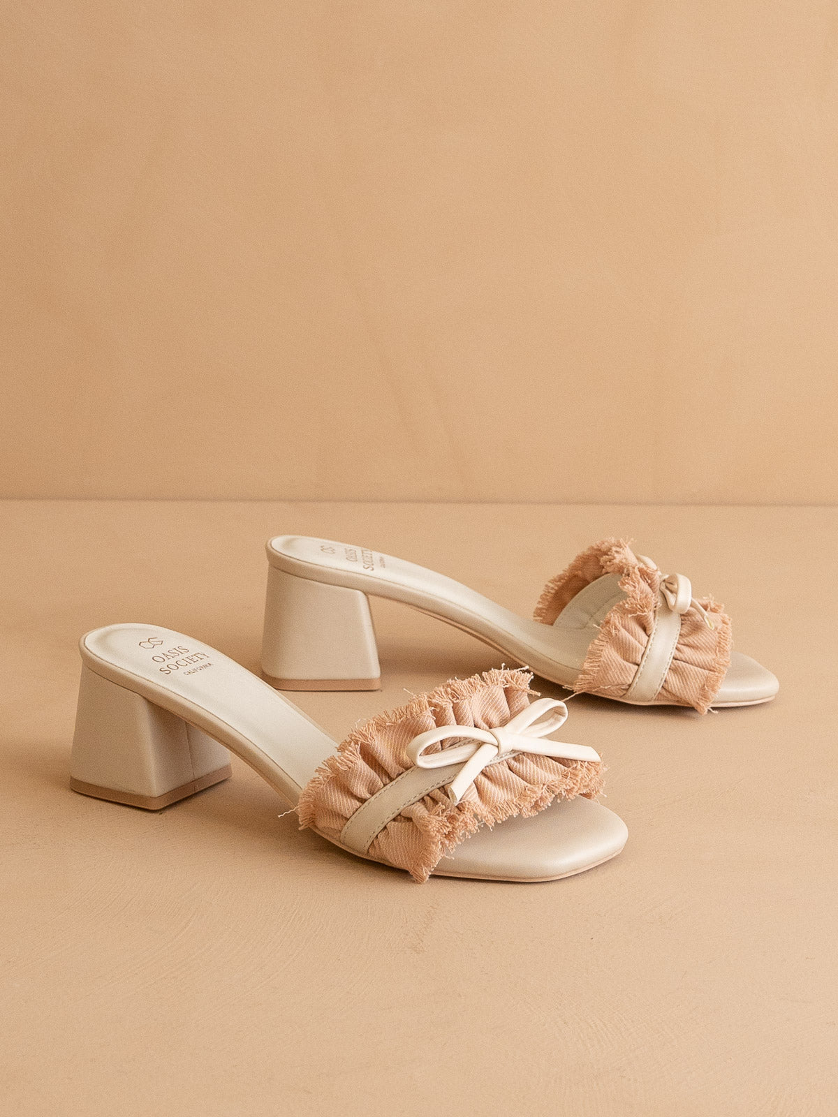 The Julissa | Apricot Romantic Low Heel Sandal