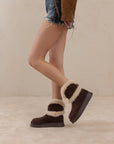 The Jobie | Coffee Fur Platform Mini Boot