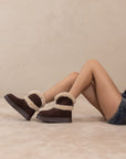 The Jobie | Coffee Fur Platform Mini Boot