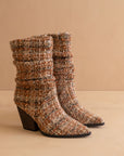 The Letty | Chai Tweed Tweed Slouch Boot