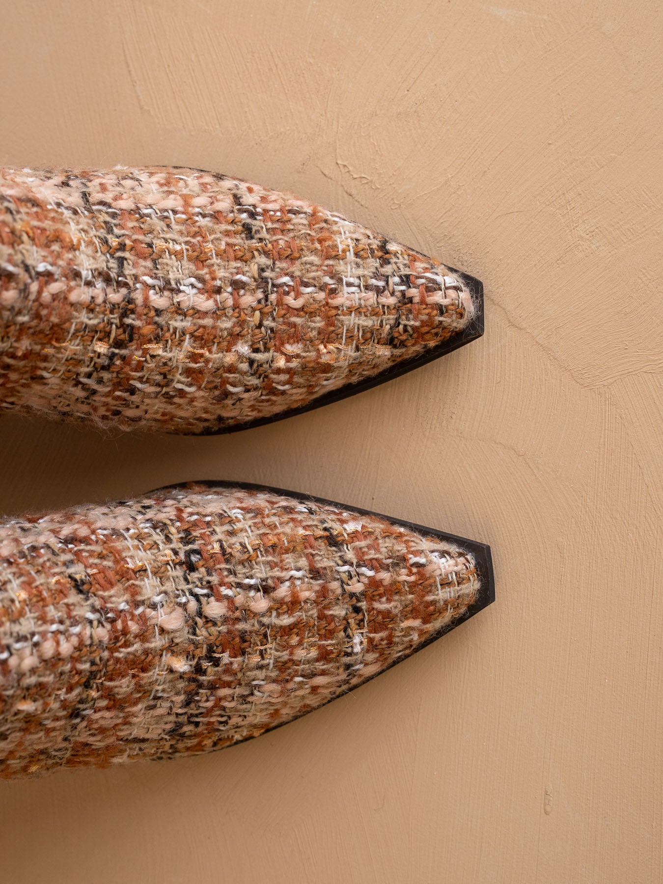 The Letty | Chai Tweed Tweed Slouch Boot