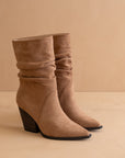 The Letty | Latte Tweed Slouch Boot