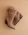 The Letty | Latte Tweed Slouch Boot