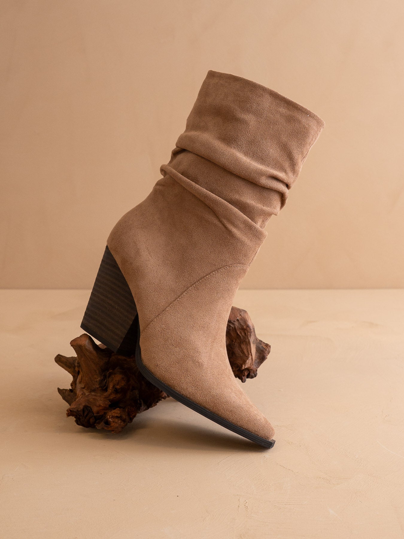The Letty | Latte Tweed Slouch Boot