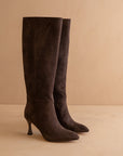 The Lexington | Coffee Sleek Pointed Toe Knee High Boot