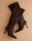 The Lexington | Coffee Sleek Pointed Toe Knee High Boot