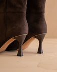 The Lexington | Coffee Sleek Pointed Toe Knee High Boot