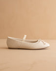 The Logan | Beige Woven Ballet Flat