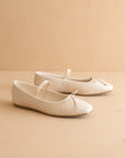 The Logan | Beige Woven Ballet Flat