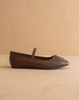 The Logan | Coffee Woven Ballet Flat