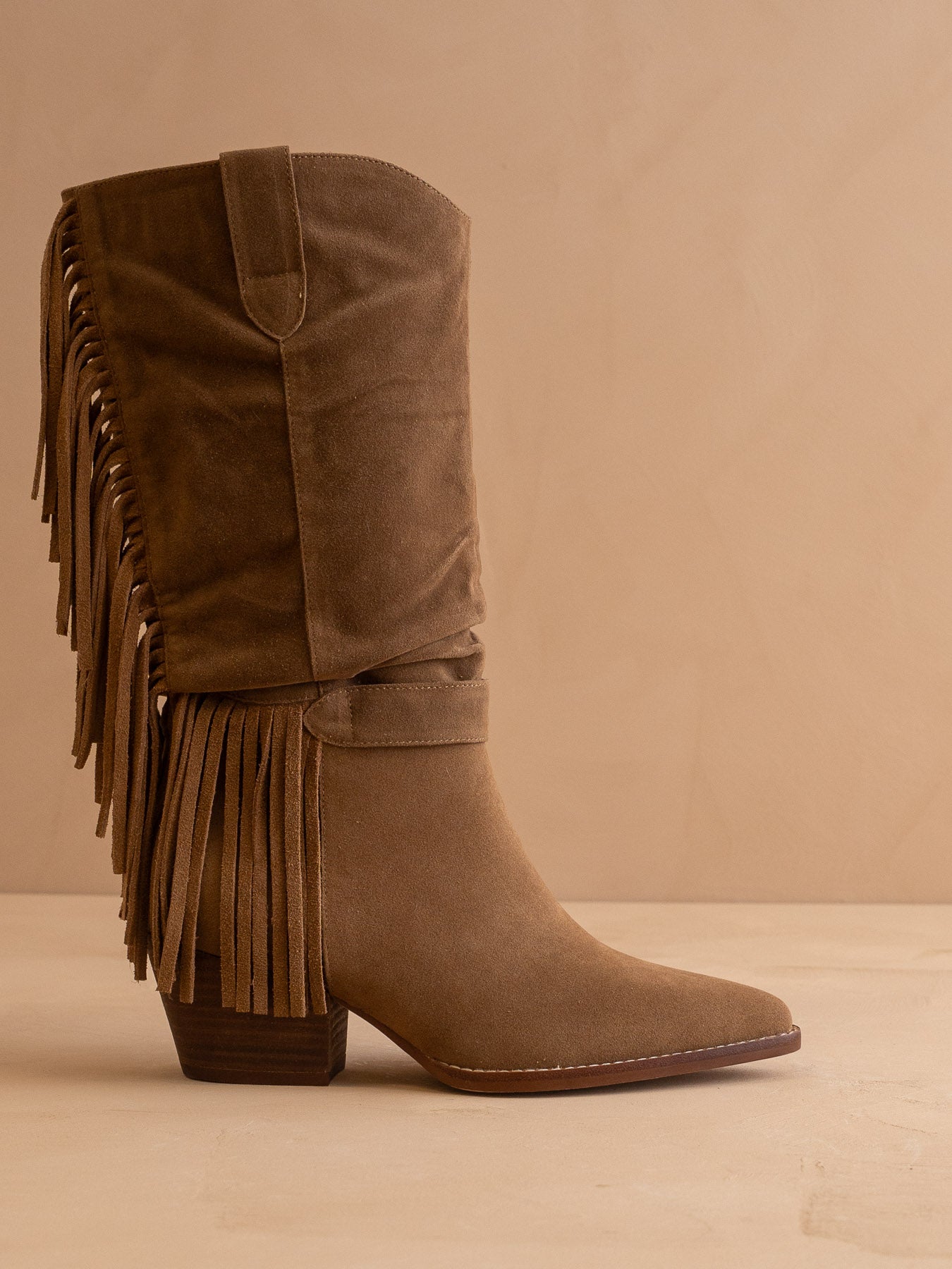 The Louise | Brown Fringe Western Boot