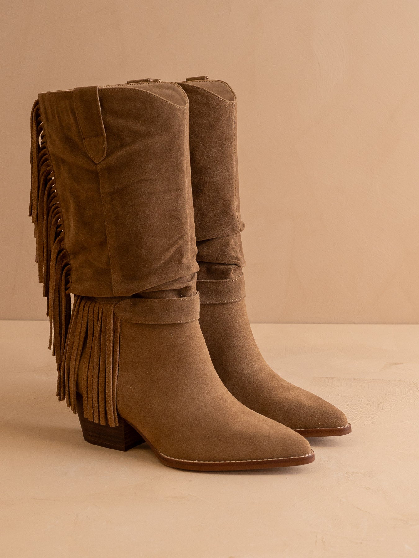 The Louise | Brown Fringe Western Boot