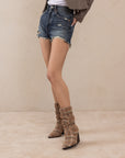 The Letty | Chai Tweed Tweed Slouch Boot