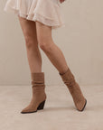 The Letty | Latte Tweed Slouch Boot
