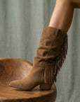 The Louise | Brown Fringe Western Boot