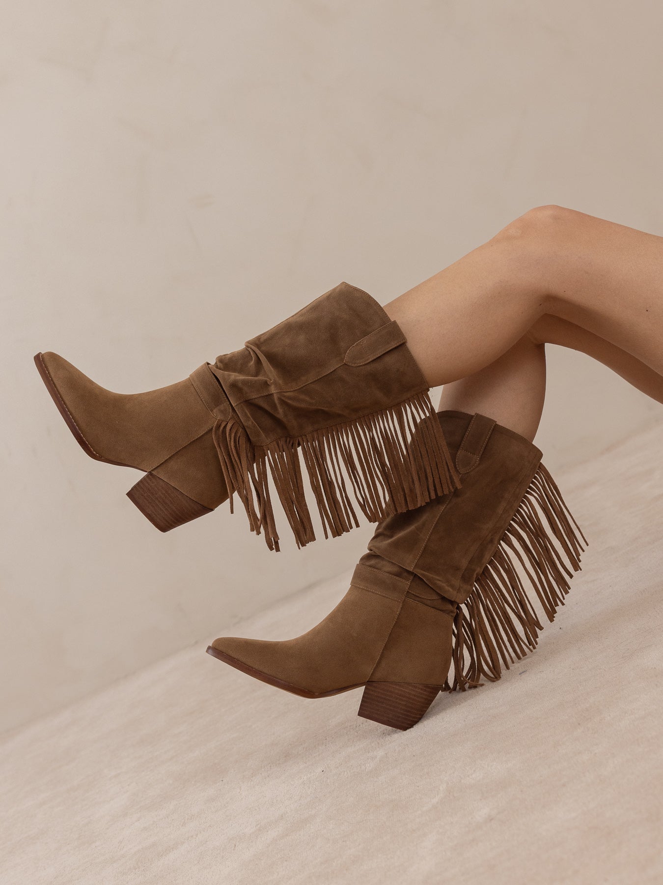 The Louise | Brown Fringe Western Boot