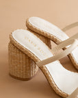 The Margaret | Beige Rattan Heel