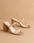 The Margaret | Butter Rattan Heel