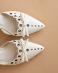 The Meridian | White Kitten Heel