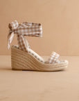 The Oceana | Latte Gingham Wrap Wedge