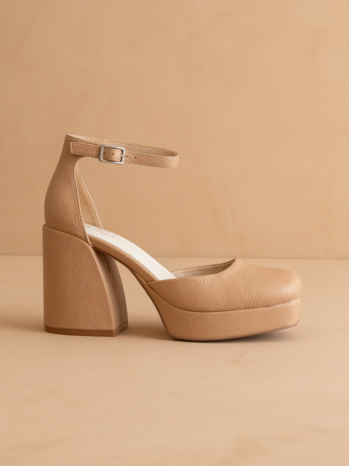 The Oslo | Apricot Chunky Platform Mary Janes