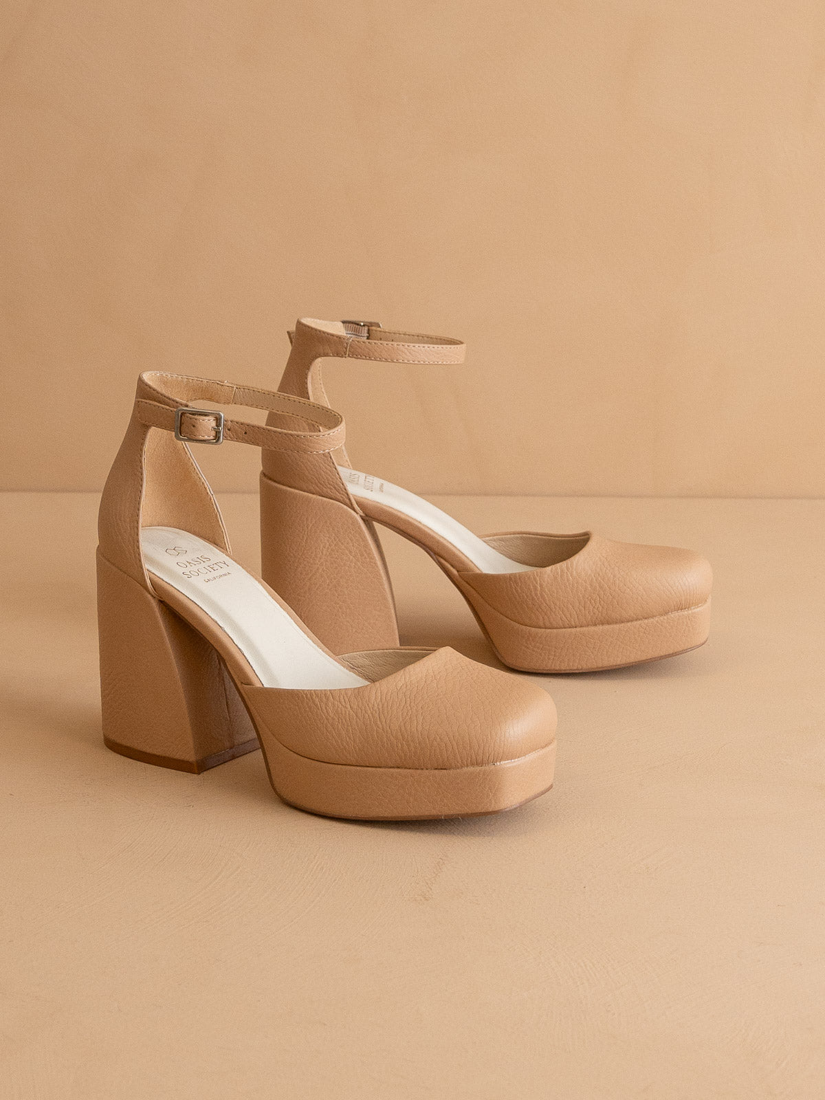 The Oslo | Apricot Chunky Platform Mary Janes
